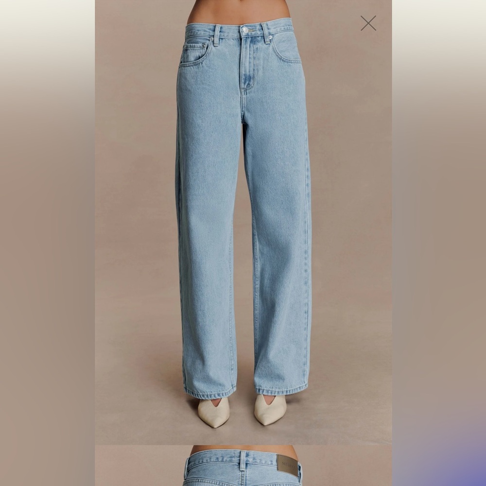 MESHKI Mannon Mid Rise Denim Jeans 80’s blue